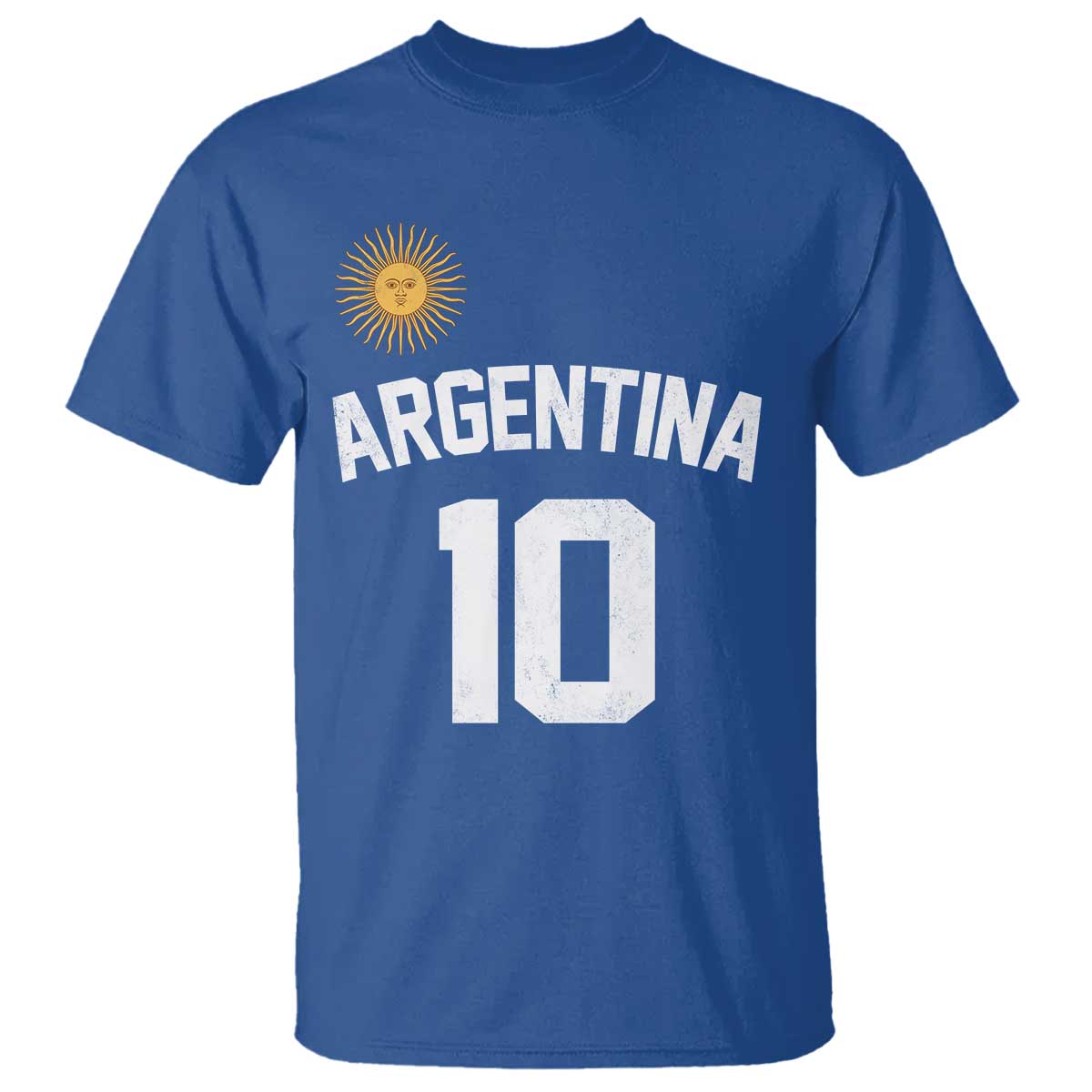 Argentina Football Number 10 Jersey Style T Shirt Soccer Fan