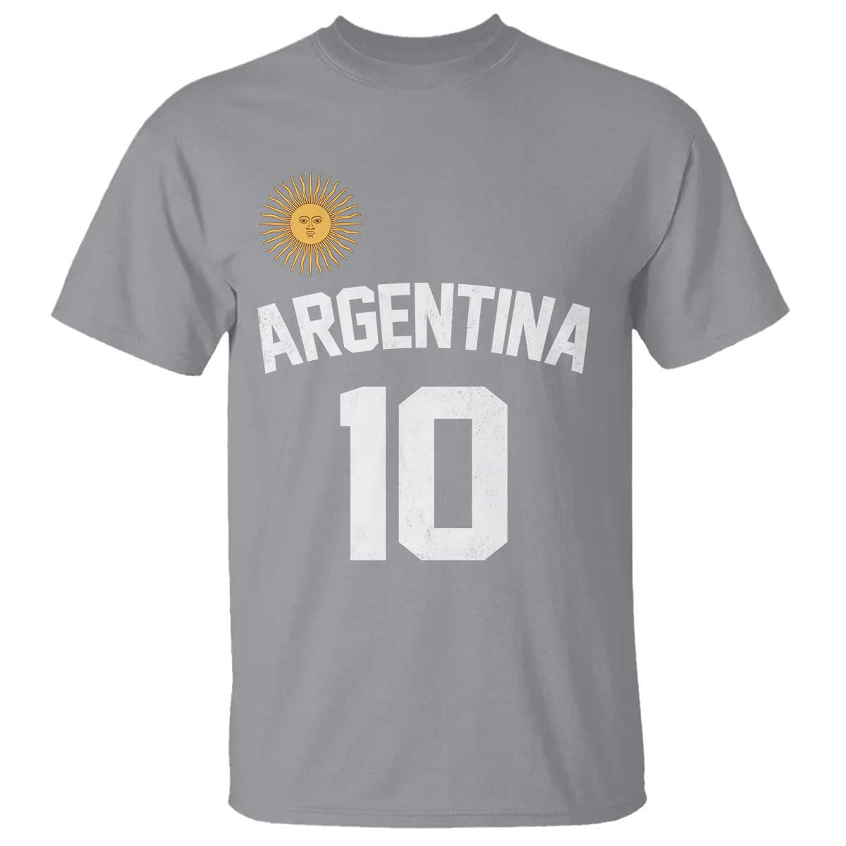 Argentina Football Number 10 Jersey Style T Shirt Soccer Fan