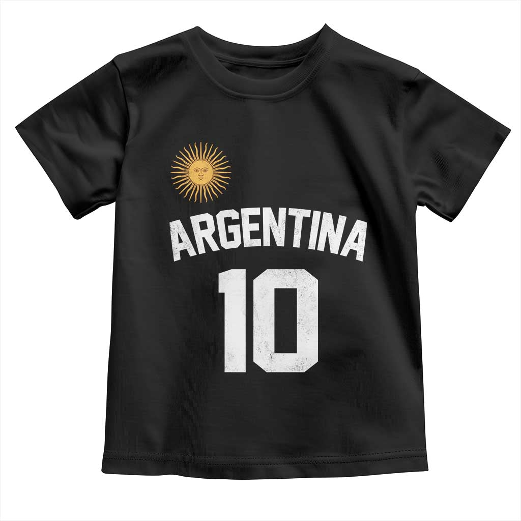 Argentina Football Number 10 Jersey Style Toddler T Shirt Soccer Fan