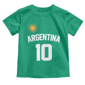 Argentina Football Number 10 Jersey Style Toddler T Shirt Soccer Fan