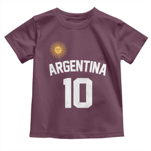 Argentina Football Number 10 Jersey Style Toddler T Shirt Soccer Fan