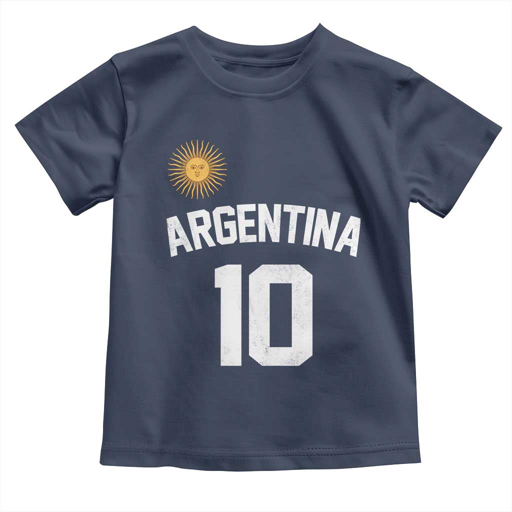 Argentina Football Number 10 Jersey Style Toddler T Shirt Soccer Fan