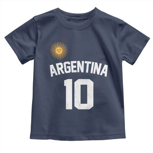 Argentina Football Number 10 Jersey Style Toddler T Shirt Soccer Fan