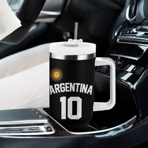 Argentina Football Number 10 Jersey Style Tumbler With Handle Soccer Fan TS11 Print Your Wear