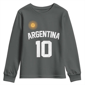 Argentina Football Number 10 Jersey Style Youth Sweatshirt Soccer Fan