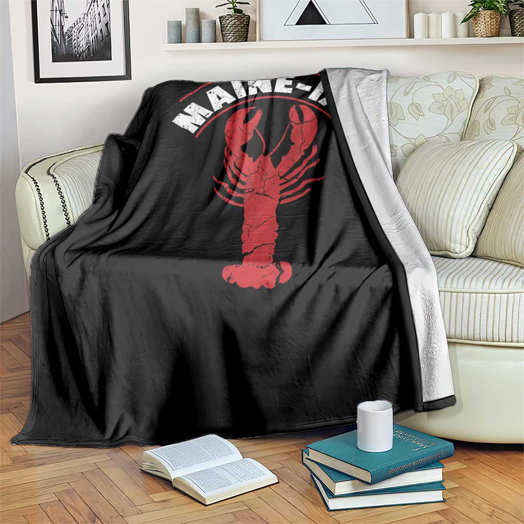 Maine Lobster Throw Blanket Funny Maine iac Lobstering Fisherman
