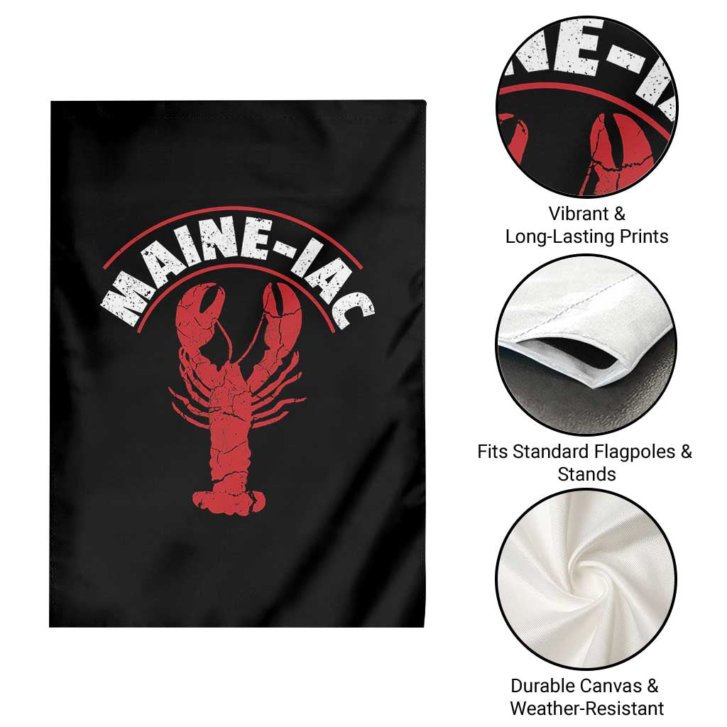 Maine Lobster Garden Flag Funny Maine iac Lobstering Fisherman
