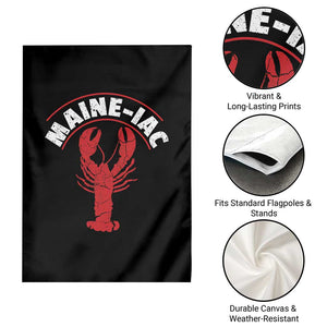 Maine Lobster Garden Flag Funny Maine iac Lobstering Fisherman