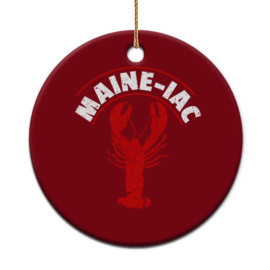 Maine Lobster Ceramic Ornament Funny Maine iac Lobstering Fisherman