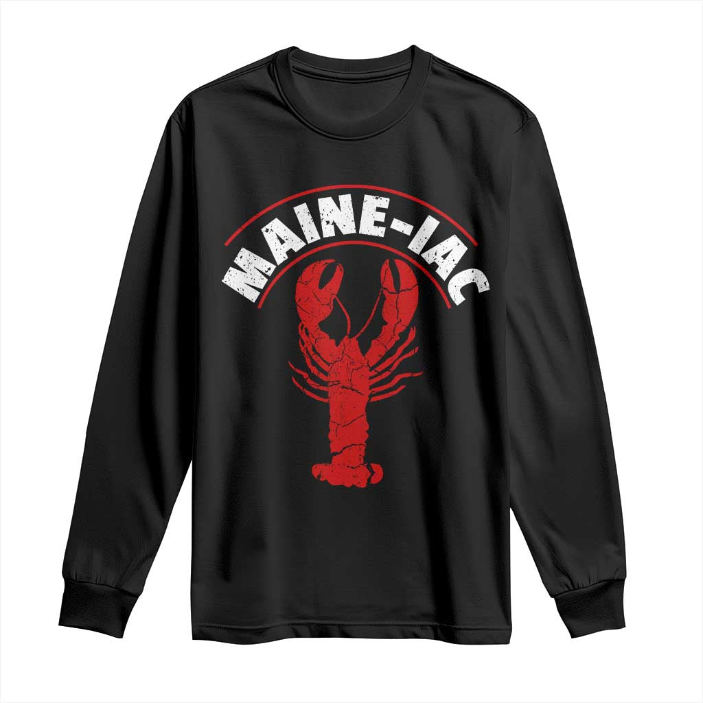 Maine Lobster Long Sleeve Shirt Funny Maine iac Lobstering Fisherman