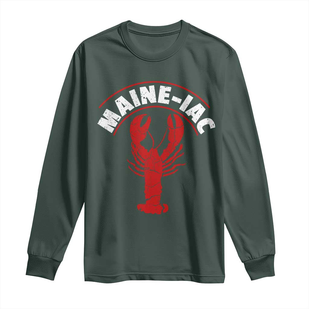 Maine Lobster Long Sleeve Shirt Funny Maine iac Lobstering Fisherman