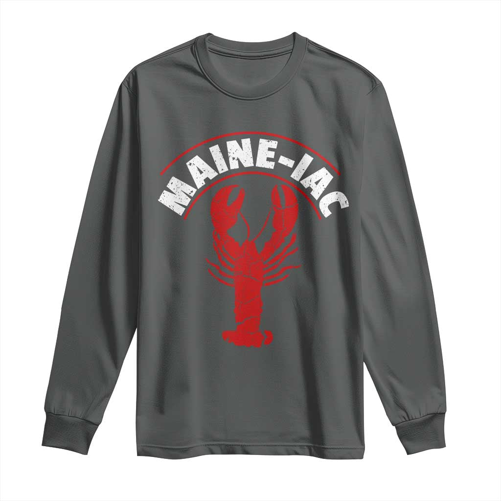 Maine Lobster Long Sleeve Shirt Funny Maine iac Lobstering Fisherman