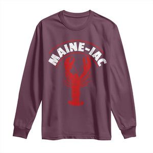 Maine Lobster Long Sleeve Shirt Funny Maine iac Lobstering Fisherman