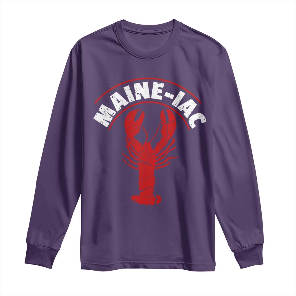 Maine Lobster Long Sleeve Shirt Funny Maine iac Lobstering Fisherman
