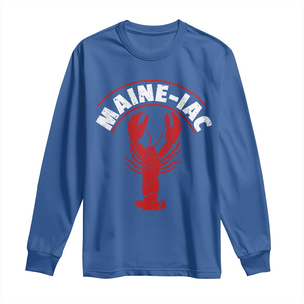 Maine Lobster Long Sleeve Shirt Funny Maine iac Lobstering Fisherman