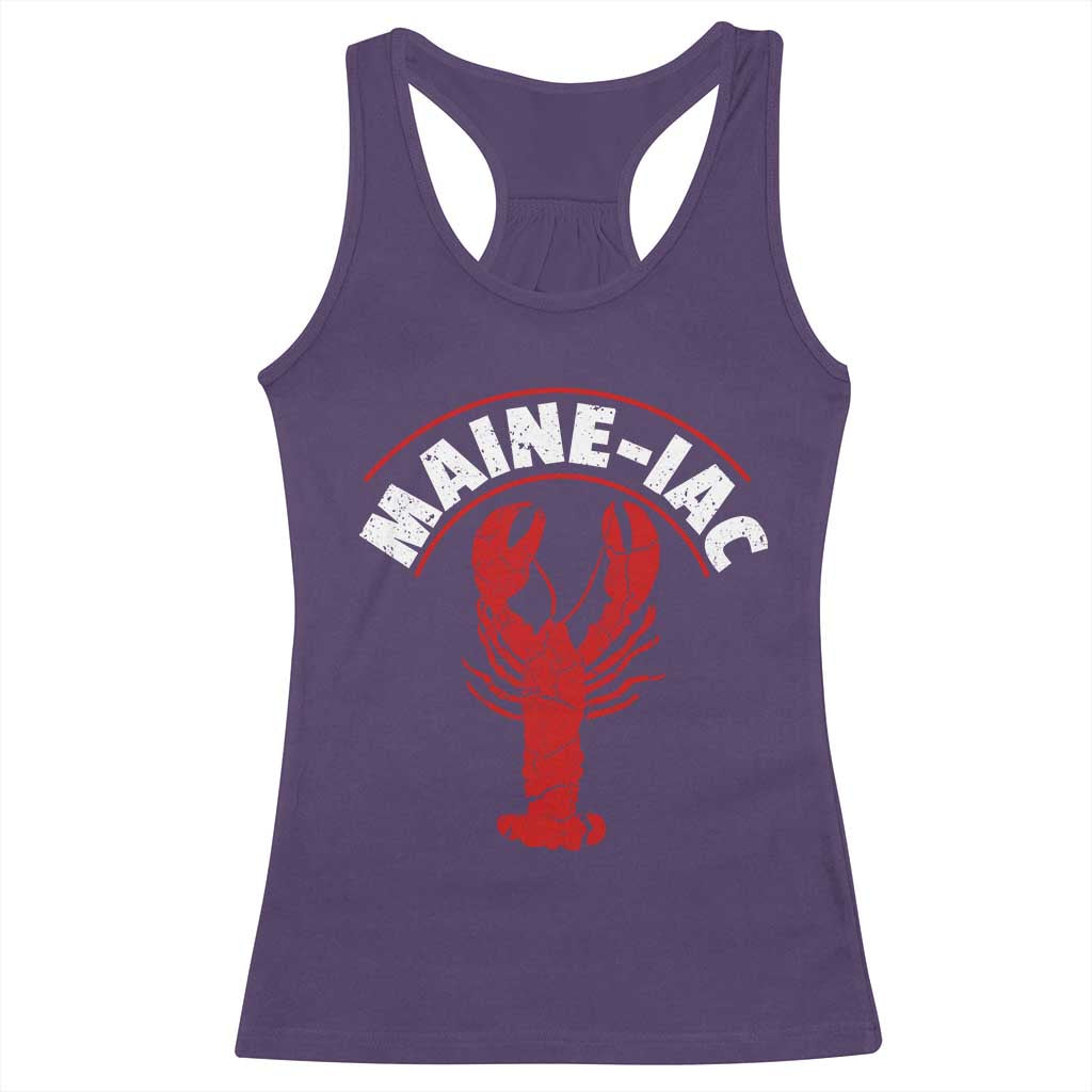 Maine Lobster Racerback Tank Top Funny Maine iac Lobstering Fisherman