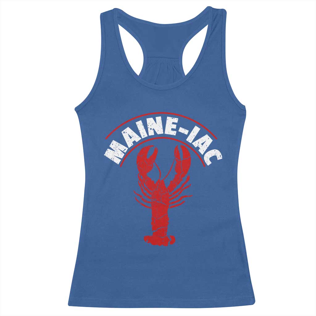 Maine Lobster Racerback Tank Top Funny Maine iac Lobstering Fisherman