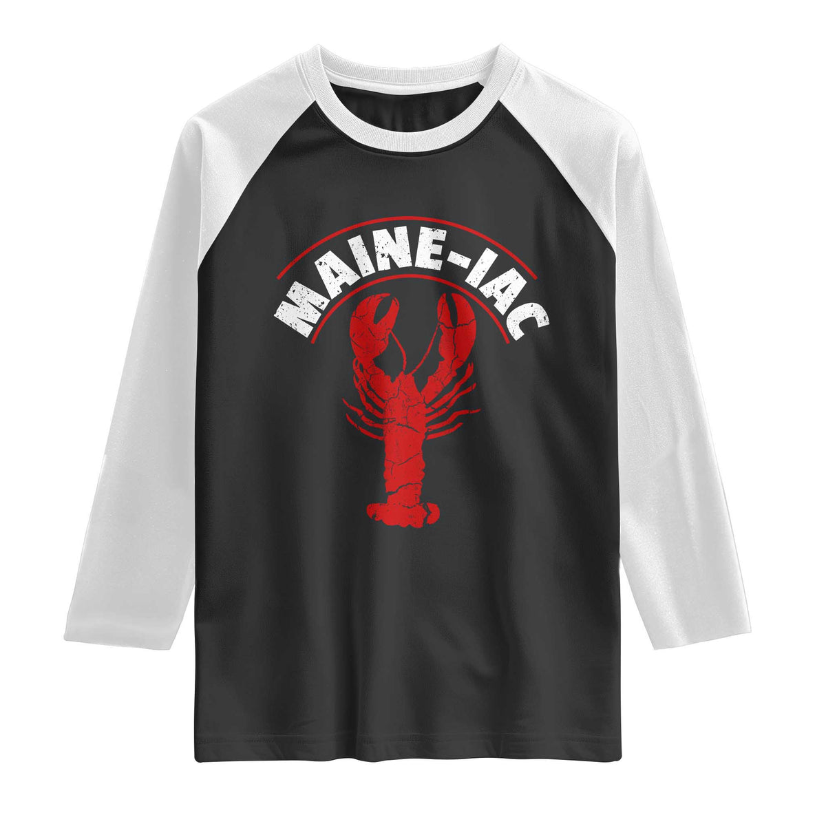 Maine Lobster Raglan Shirt Funny Maine iac Lobstering Fisherman