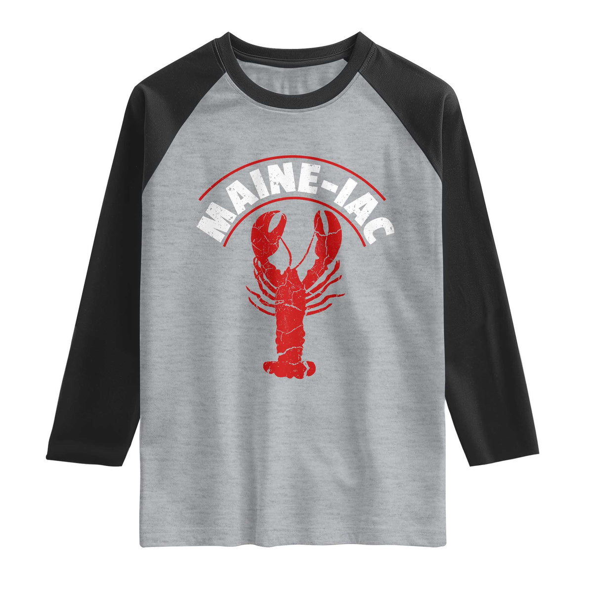 Maine Lobster Raglan Shirt Funny Maine iac Lobstering Fisherman