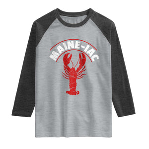 Maine Lobster Raglan Shirt Funny Maine iac Lobstering Fisherman