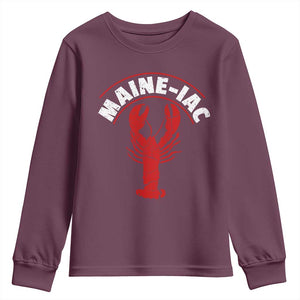 Maine Lobster Youth Sweatshirt Funny Maine iac Lobstering Fisherman