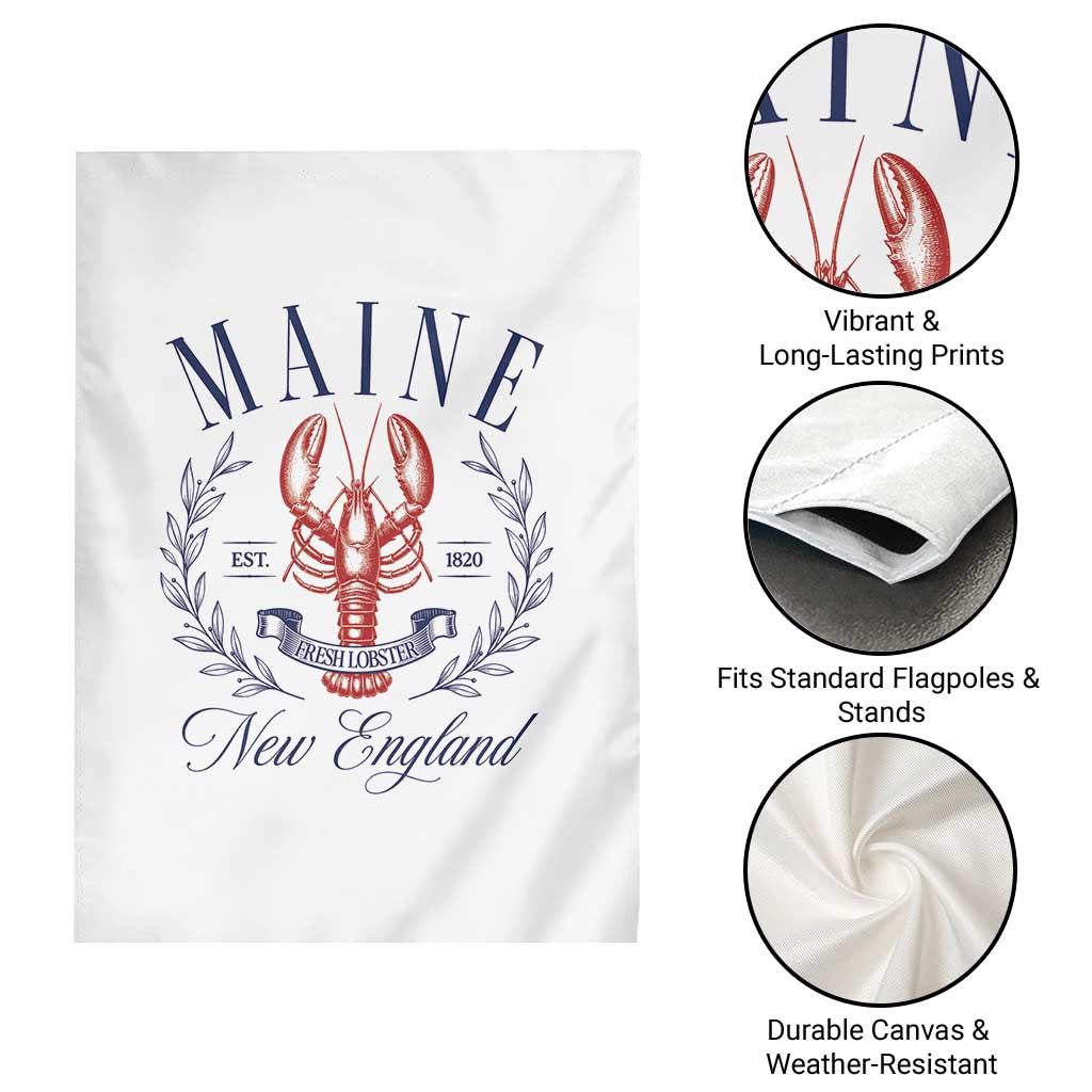 Maine Lobster New England Souvenir Pride Vintage Garden Flag