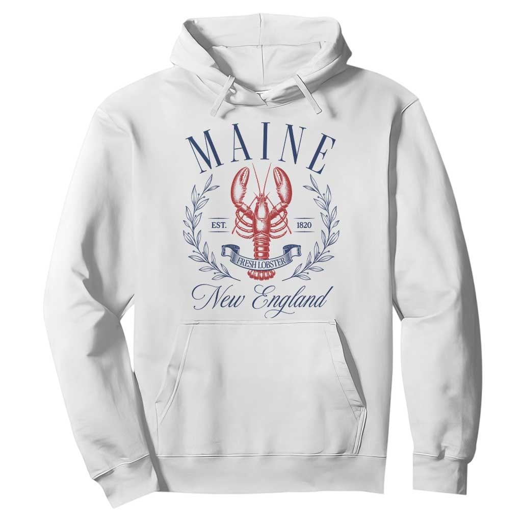 Maine Lobster New England Souvenir Pride Vintage Hoodie TS11 White Print Your Wear
