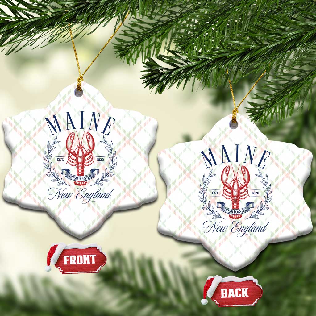 Maine Lobster New England Souvenir Pride Vintage Ceramic Ornament