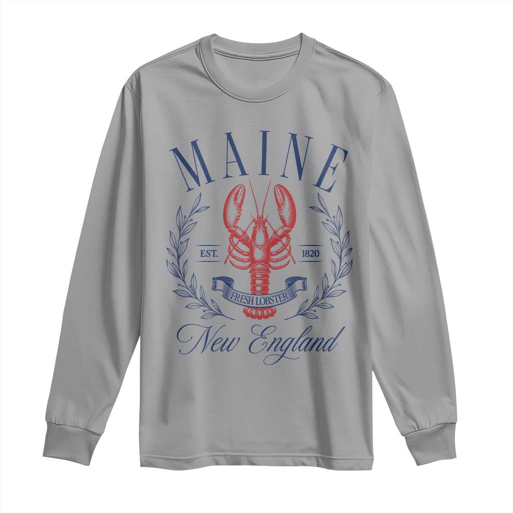 Maine Lobster New England Souvenir Pride Vintage Long Sleeve Shirt