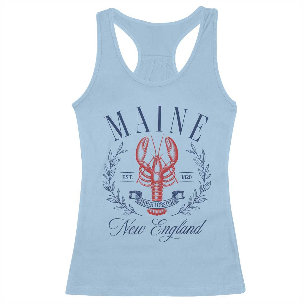 Maine Lobster New England Souvenir Pride Vintage Racerback Tank Top