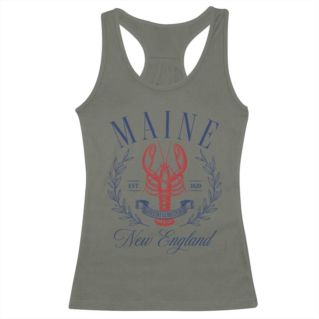 Maine Lobster New England Souvenir Pride Vintage Racerback Tank Top