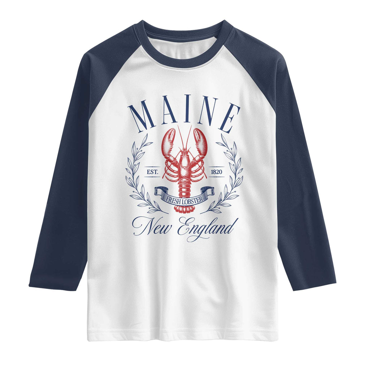 Maine Lobster New England Souvenir Pride Vintage Raglan Shirt