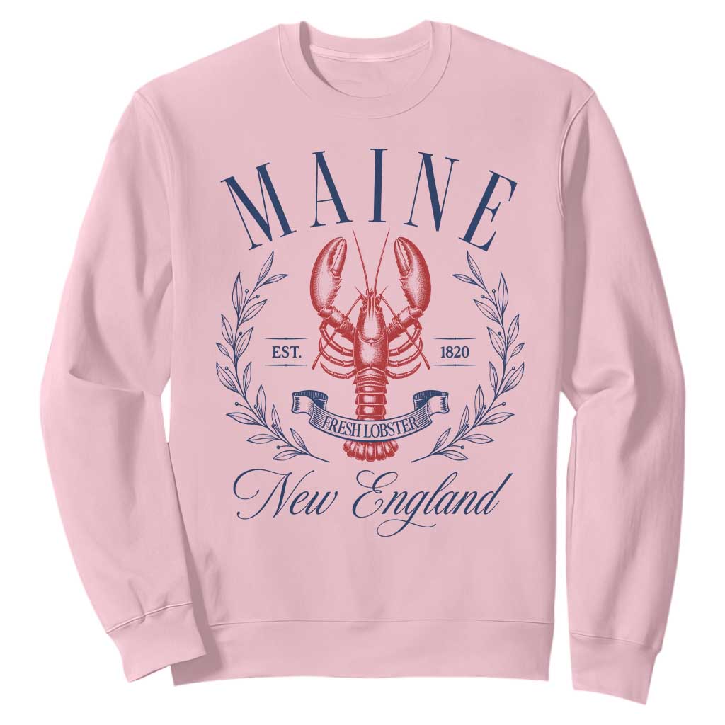 Maine Lobster New England Souvenir Pride Vintage Sweatshirt