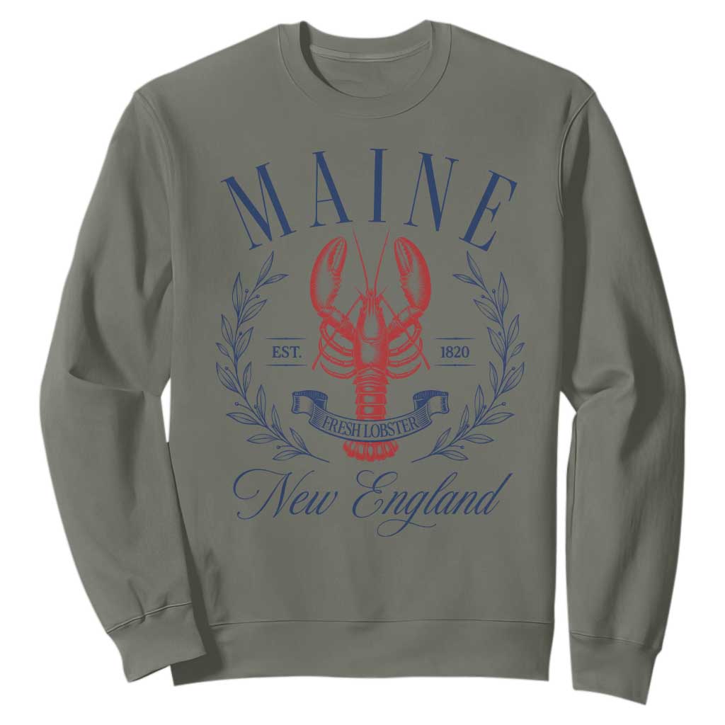Maine Lobster New England Souvenir Pride Vintage Sweatshirt