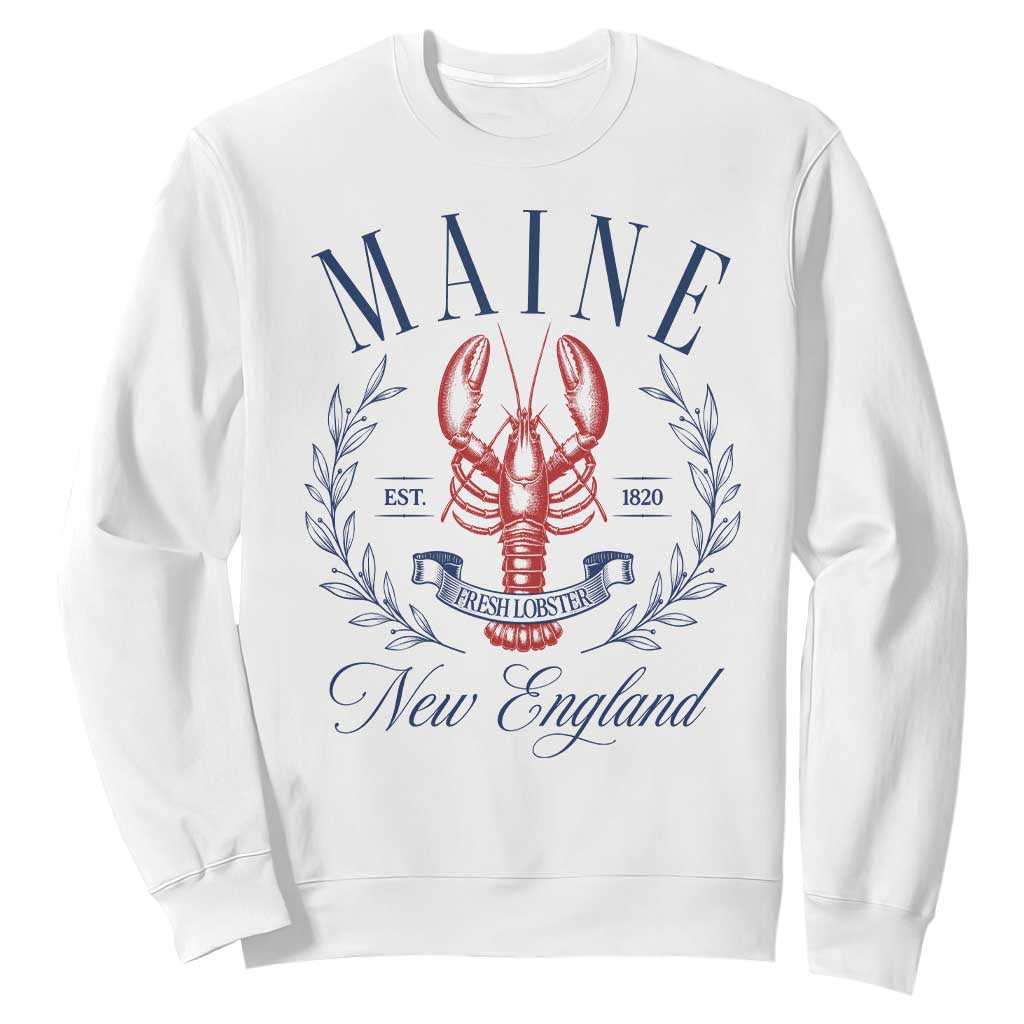 Maine Lobster New England Souvenir Pride Vintage Sweatshirt
