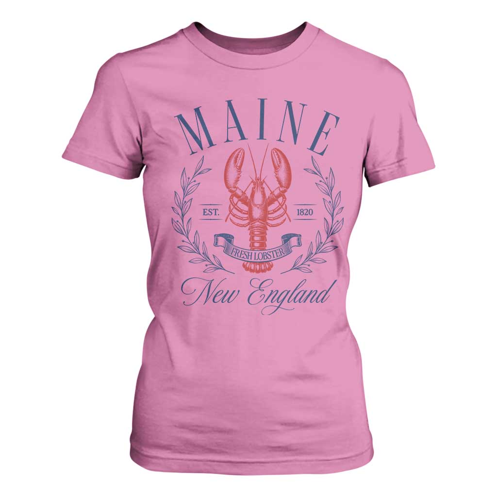 Maine Lobster New England Souvenir Pride Vintage T Shirt For Women