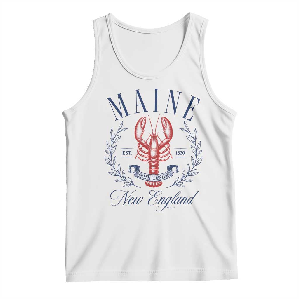 Maine Lobster New England Souvenir Pride Vintage Tank Top TS11 White Print Your Wear
