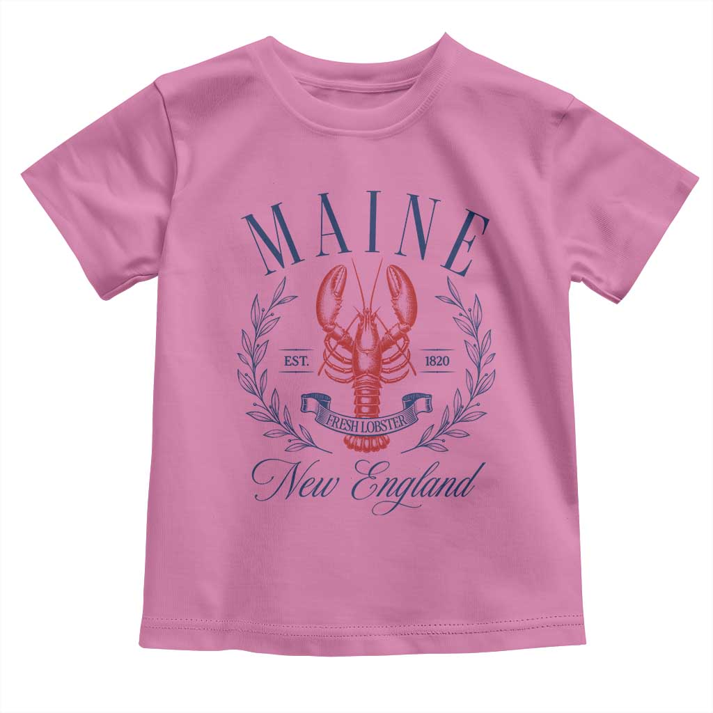 Maine Lobster New England Souvenir Pride Vintage Toddler T Shirt