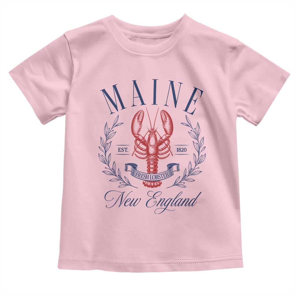 Maine Lobster New England Souvenir Pride Vintage Toddler T Shirt