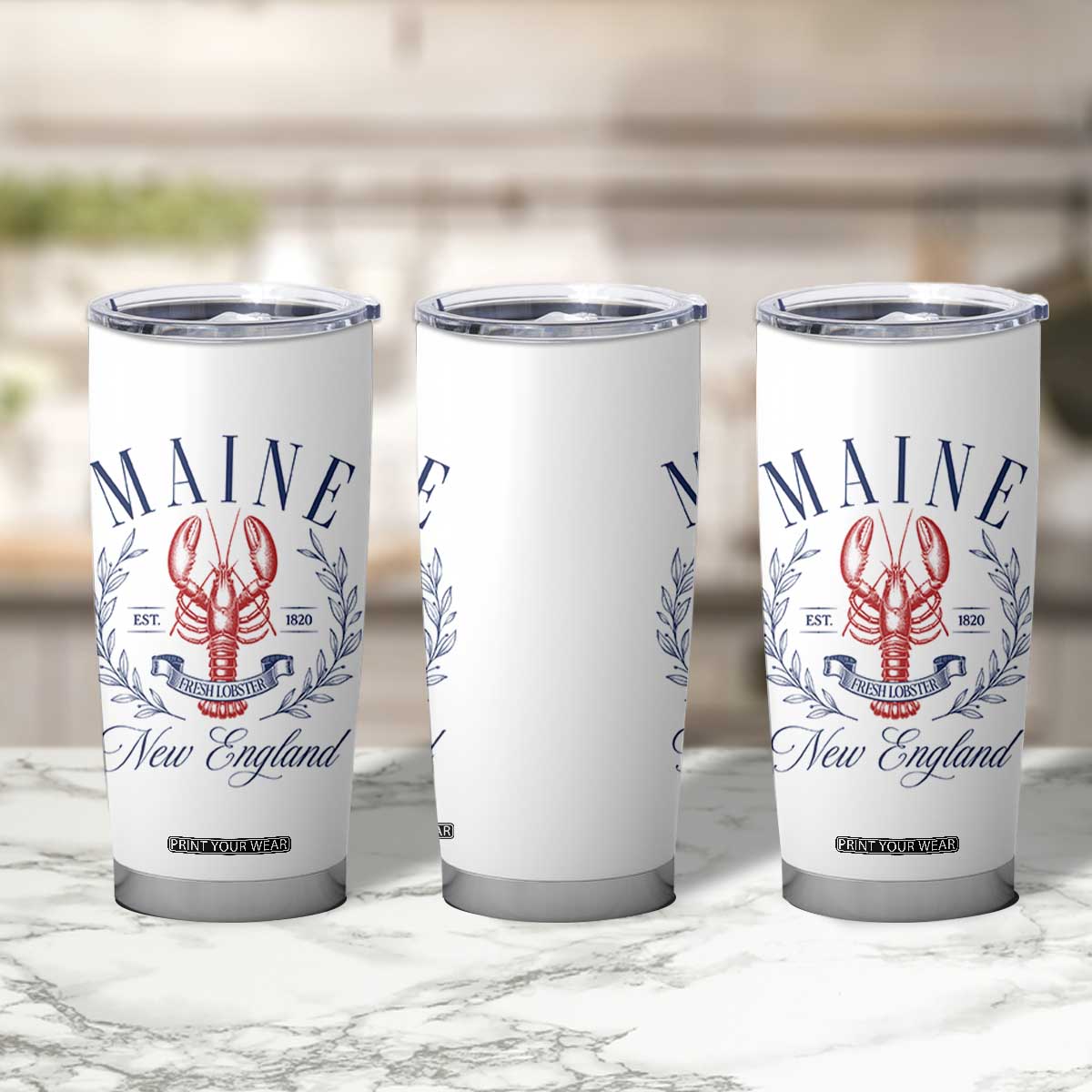 Maine Lobster New England Souvenir Pride Vintage Tumbler Cup