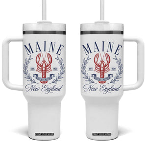 Maine Lobster New England Souvenir Pride Vintage Tumbler With Handle
