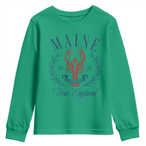 Maine Lobster New England Souvenir Pride Vintage Youth Sweatshirt