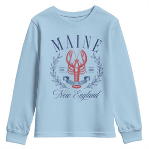 Maine Lobster New England Souvenir Pride Vintage Youth Sweatshirt