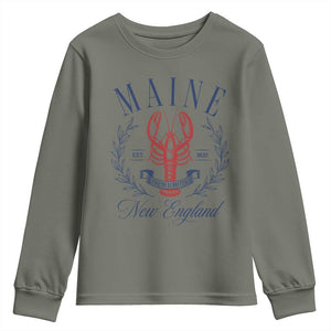 Maine Lobster New England Souvenir Pride Vintage Youth Sweatshirt