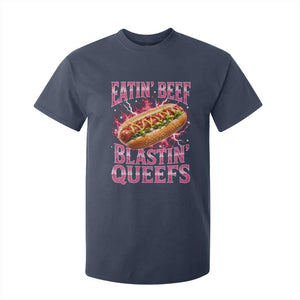 Eatin Beef Blastin' Queefs Funny Embarrassing Hot Dog Retro Bootleg T Shirt For Kid
