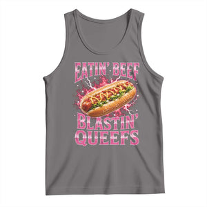 Eatin Beef Blastin' Queefs Funny Embarrassing Hot Dog Retro Bootleg Tank Top