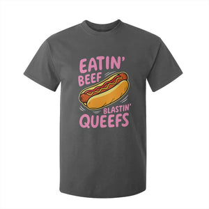 Eatin Beef Blastin' Queefs Funny Hot Dog Adult Humor T Shirt For Kid
