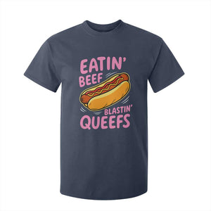 Eatin Beef Blastin' Queefs Funny Hot Dog Adult Humor T Shirt For Kid