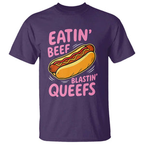 Eatin Beef Blastin' Queefs Funny Hot Dog Adult Humor T Shirt