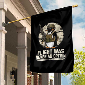 Funny Penguin Flight Was Never An Option Garden Flag Tactical Penguin Gun Lover TS11 Print Your Wear